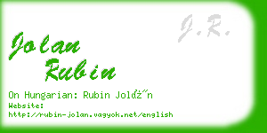 jolan rubin business card